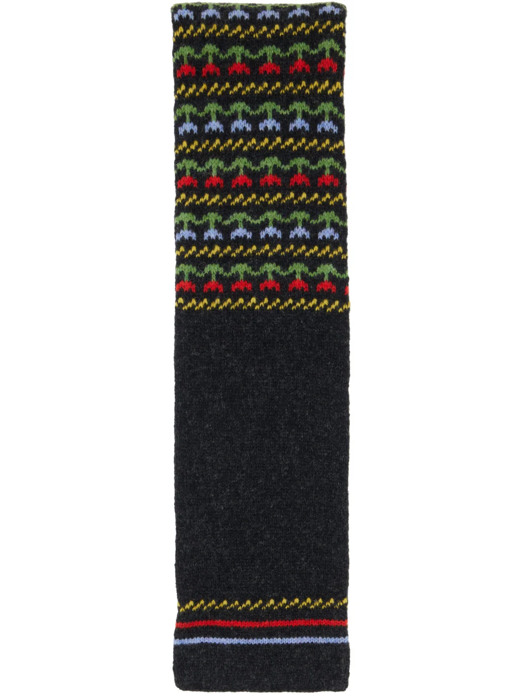 Gray Virgin Wool Scarf - 1