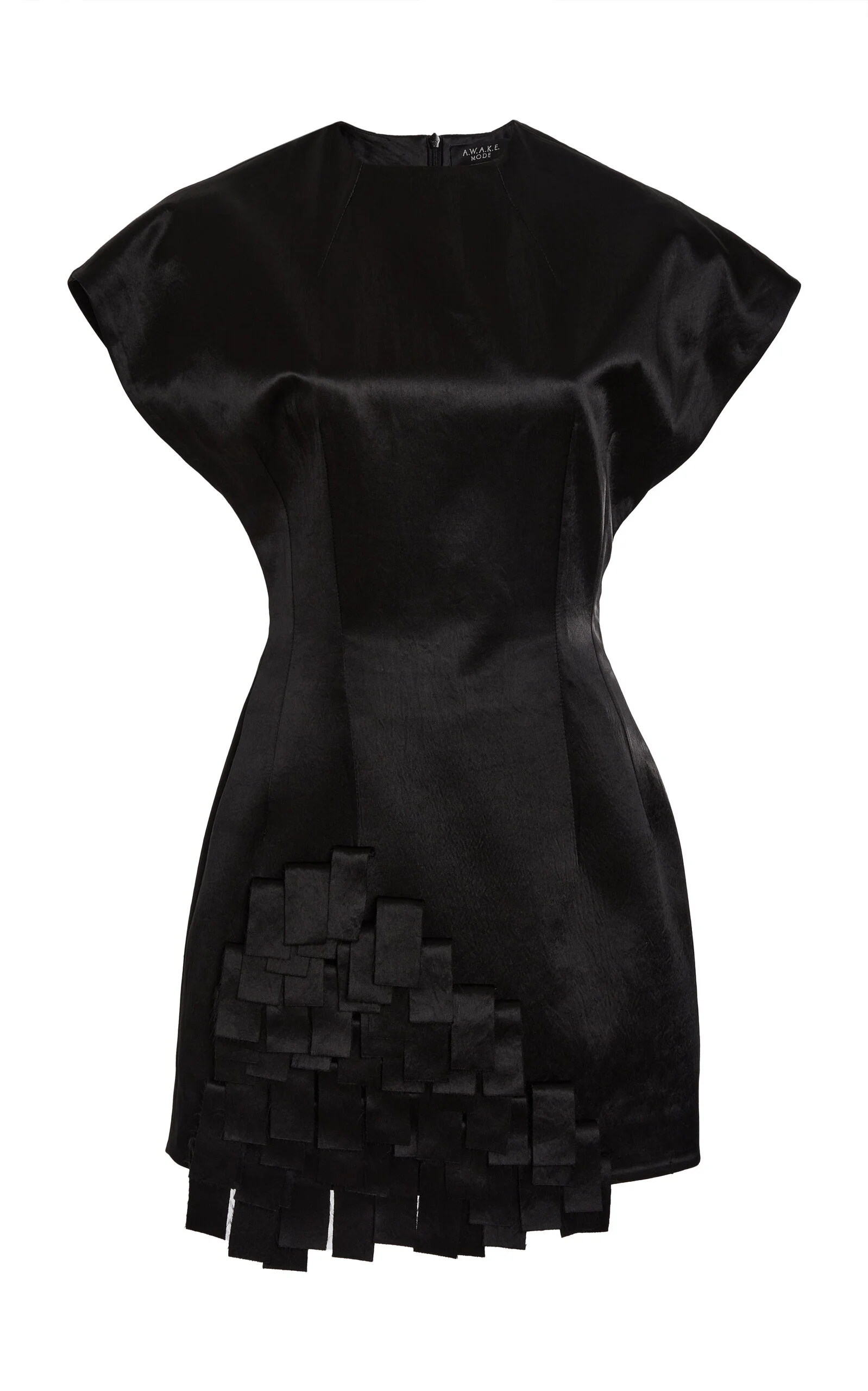 Satin Top With Rectangle Detail black - 1