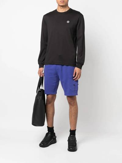 Stone Island Compass logo-patch long-sleeve top outlook