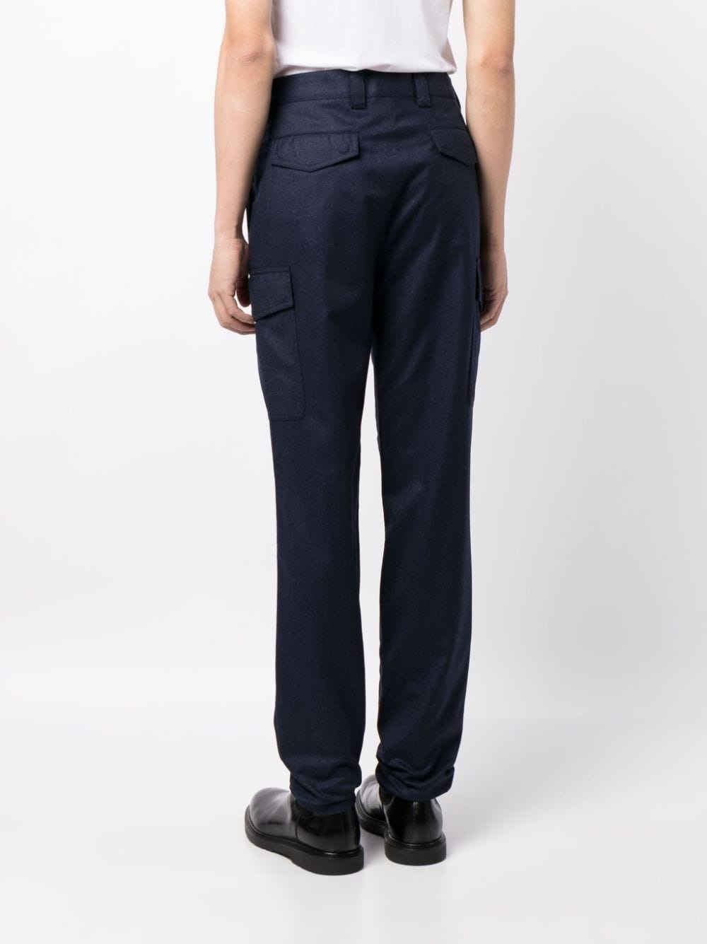 straight-leg wool trousers - 4