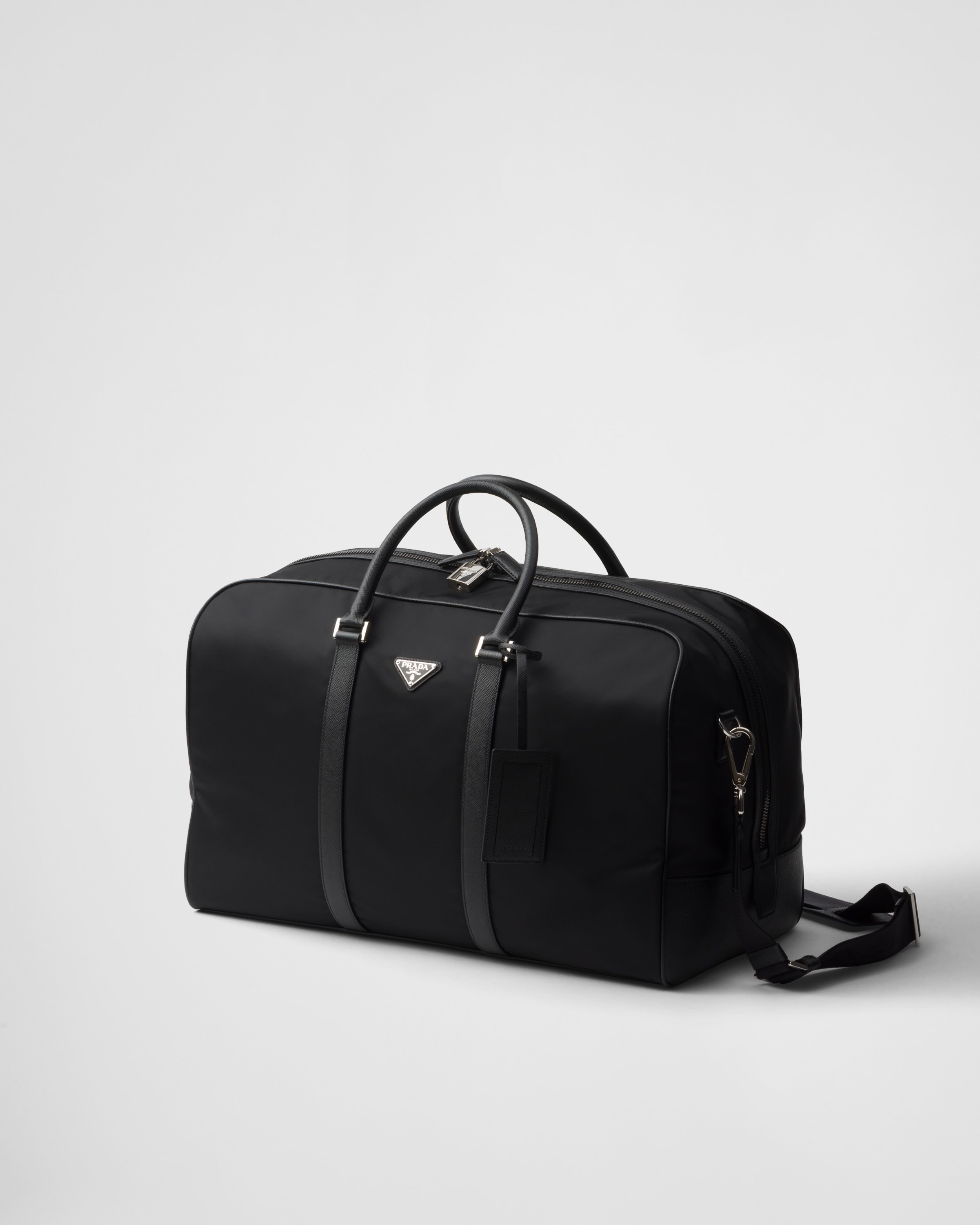 Re-Nylon and Saffiano leather duffel bag - 2