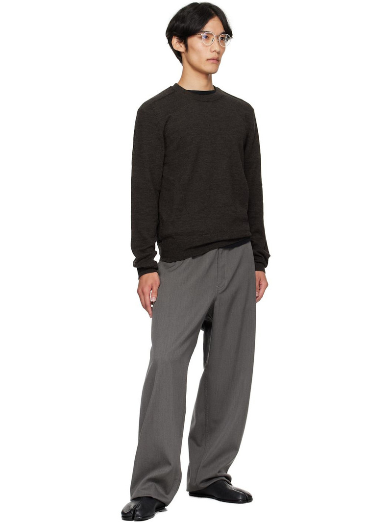 Maison Margiela Brown Crewneck Sweater outlook