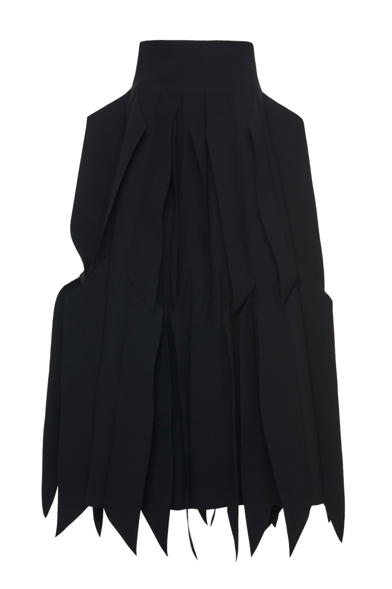 SKIRT WITH PANEL APPLIQUE BLACK 6