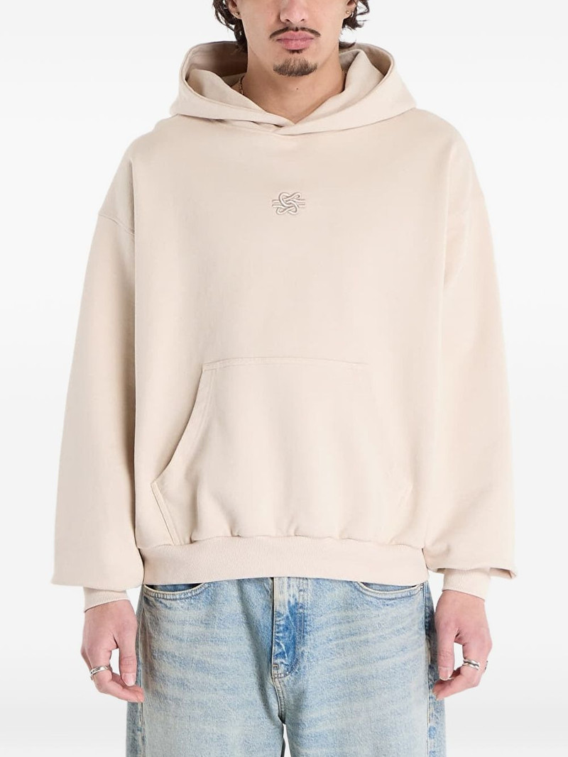 embroidered-logo hoodie 1