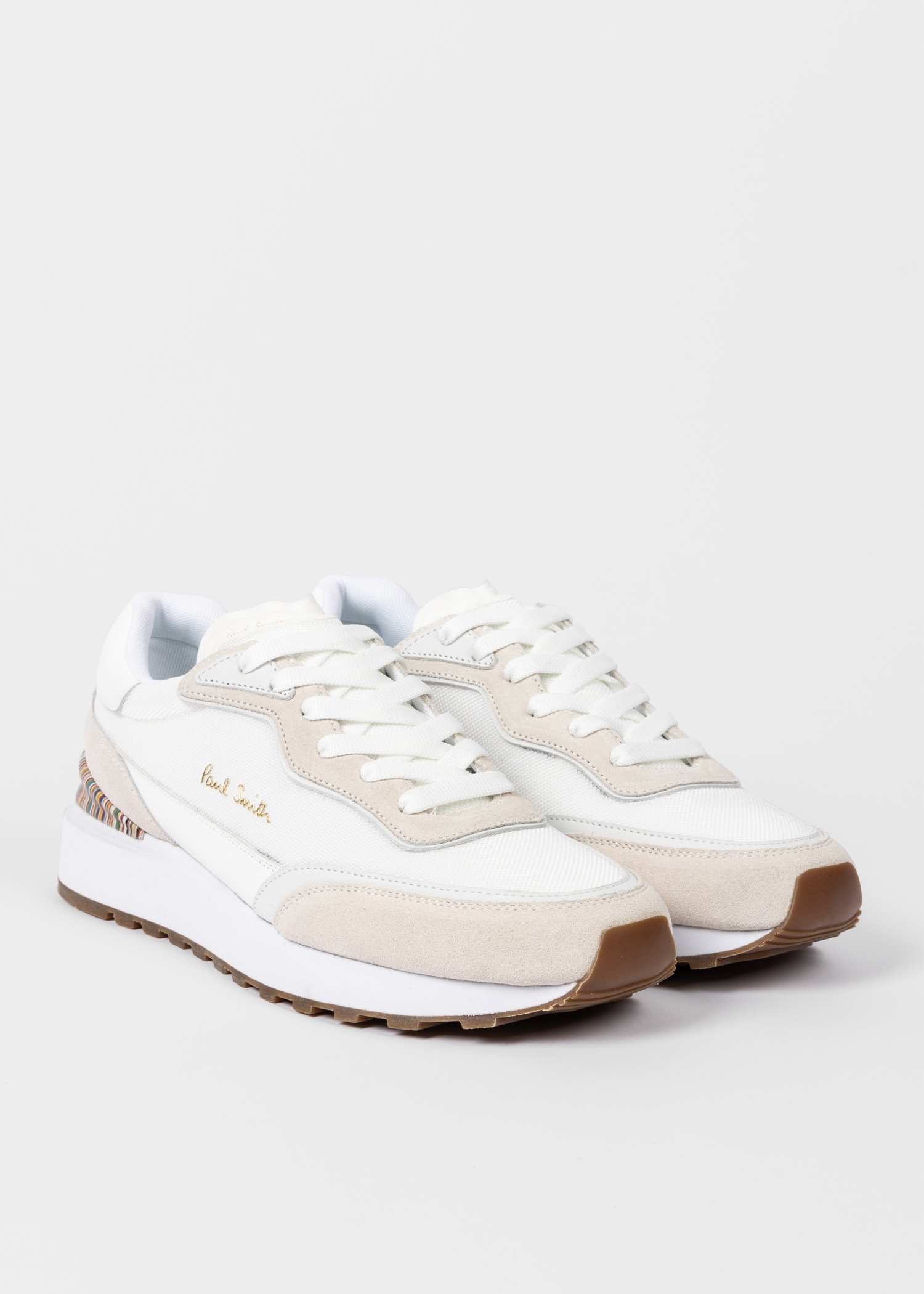 White Leather 'Aston' Trainers - 2
