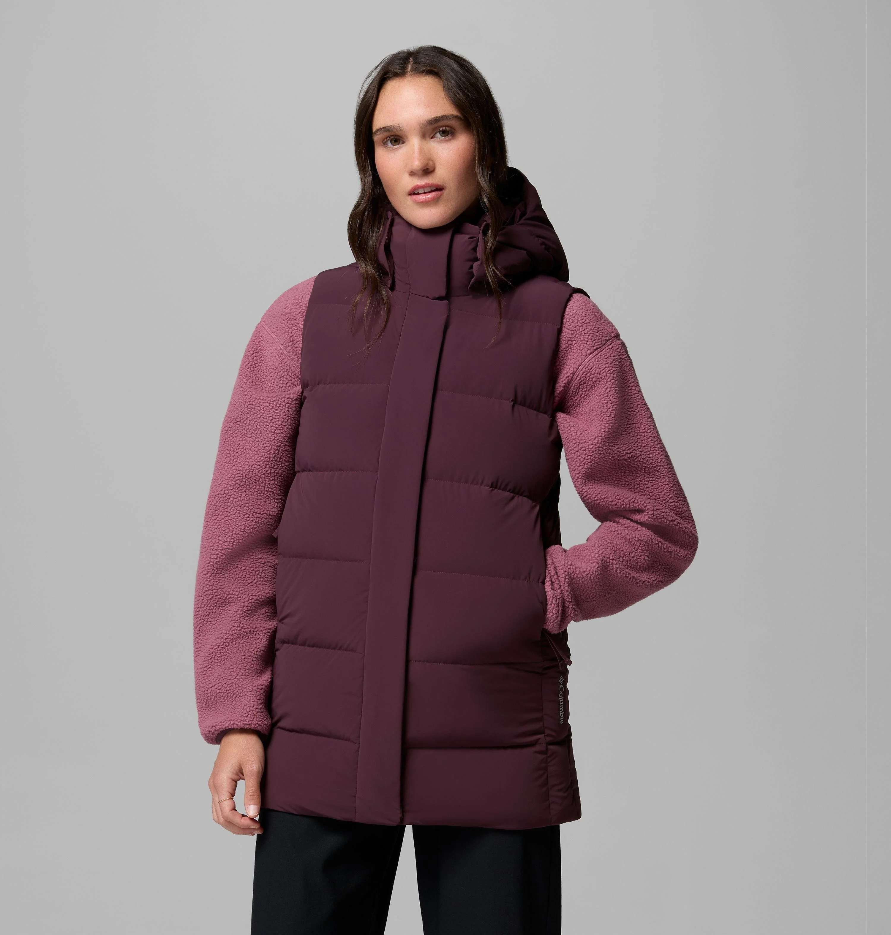 Women's Amaze Puff Mid Hooded Vest - 1