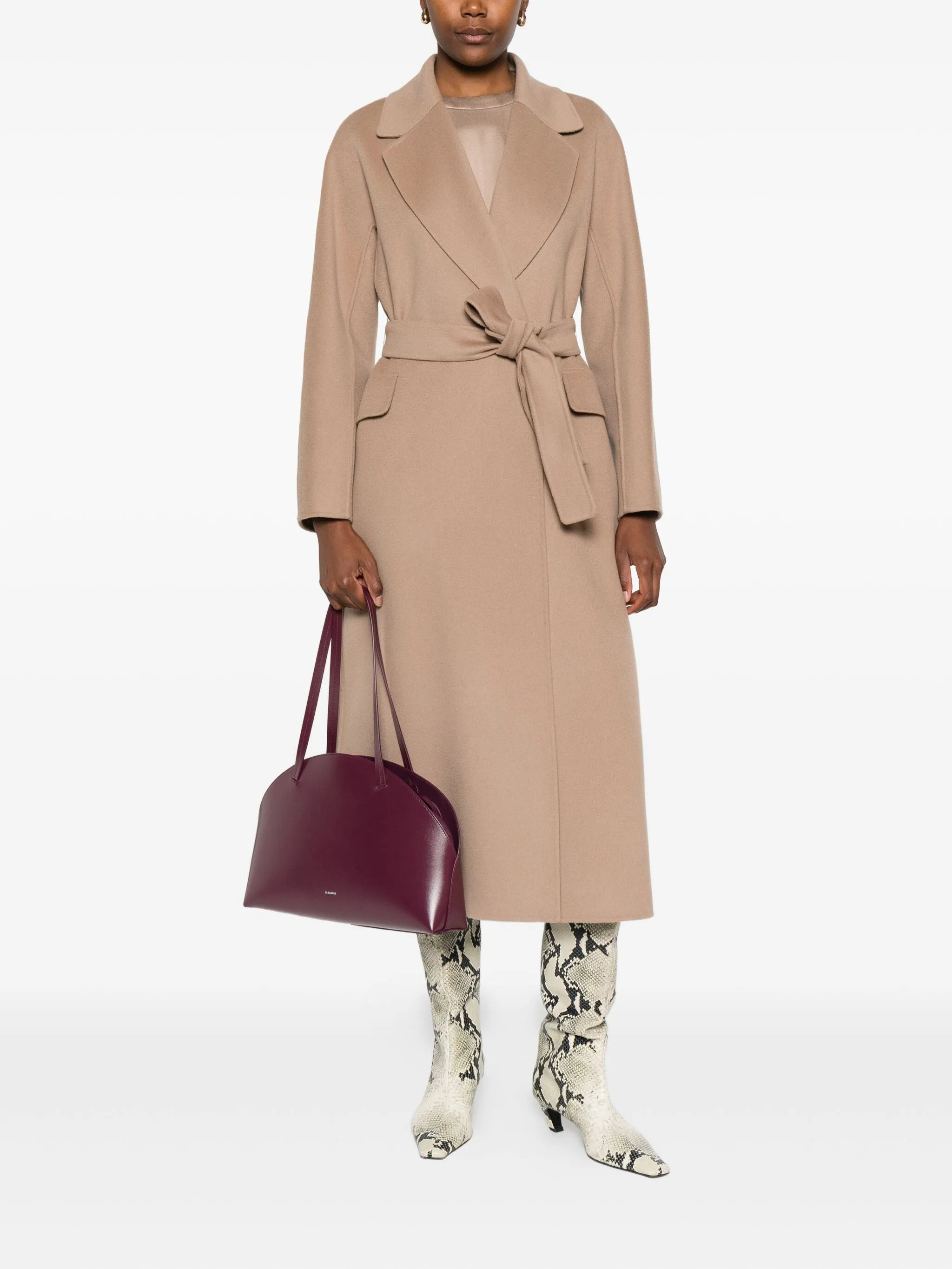 's Max Mara Belted Notched-lapel Coat - 3