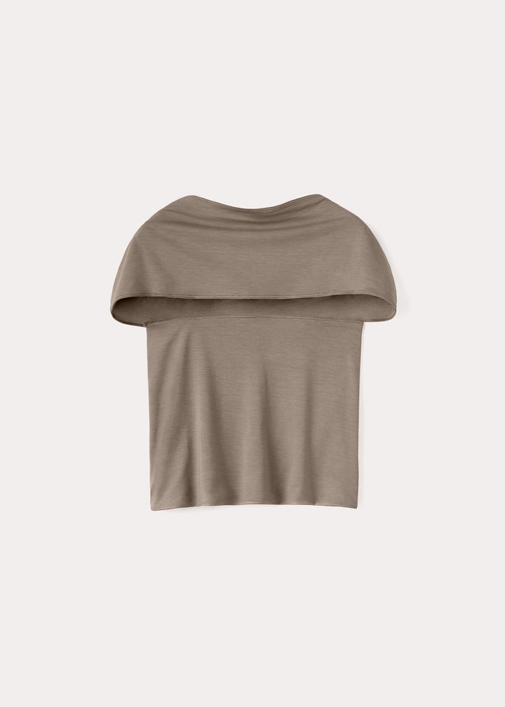 Slip-through top dark taupe - 1