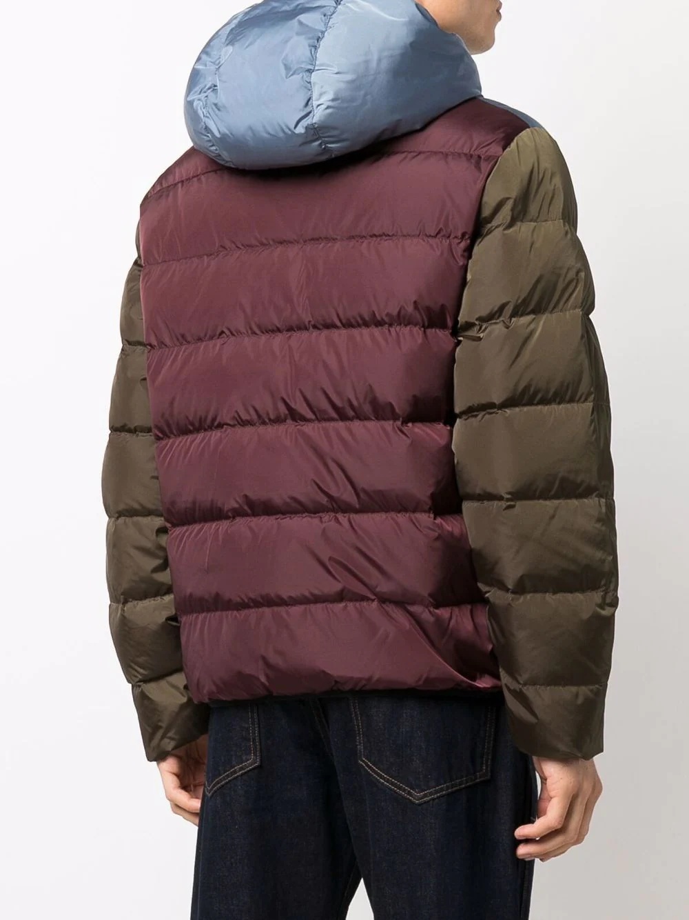 colour-block padded jacket - 4