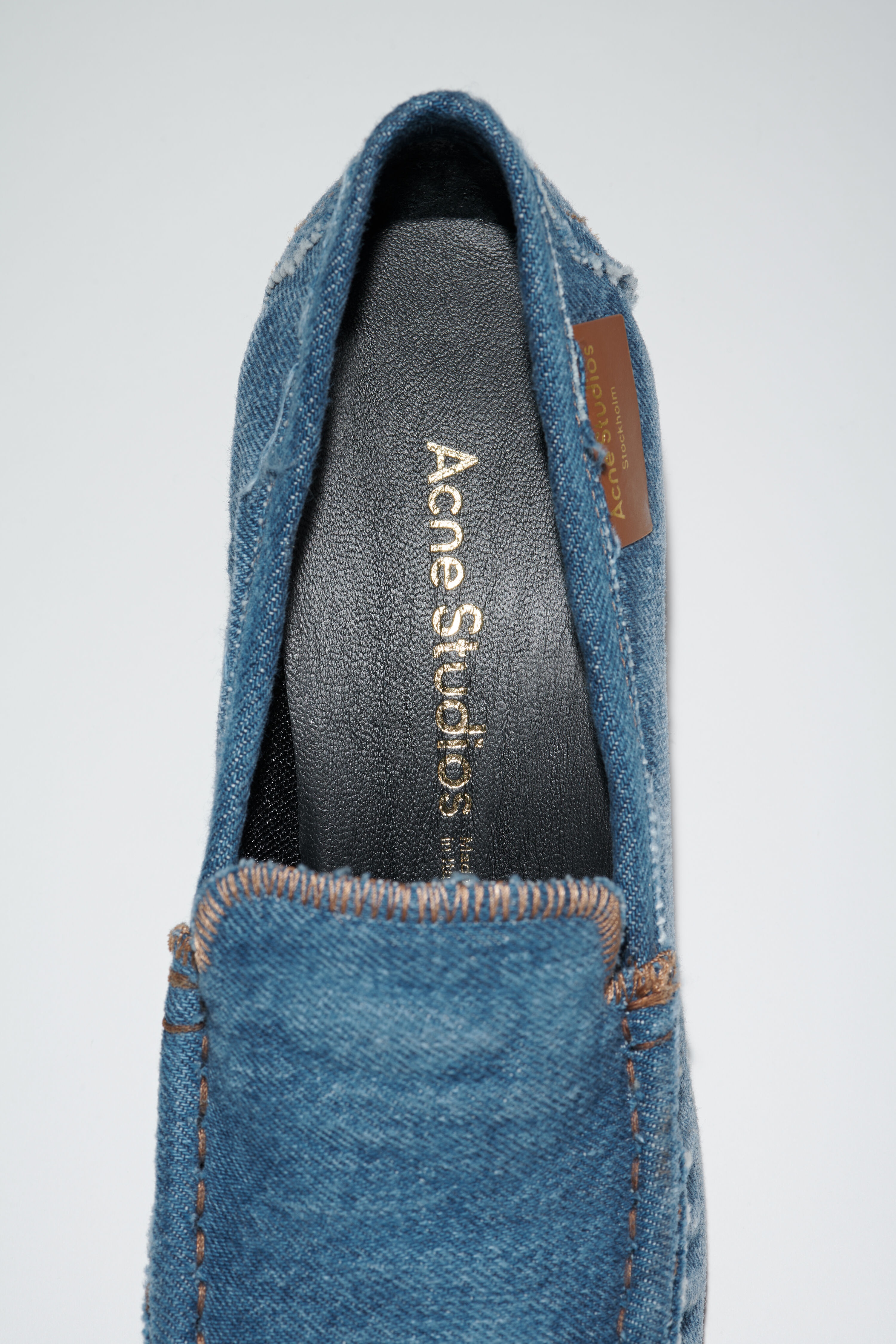 Heeled denim loafers - Blue - 6