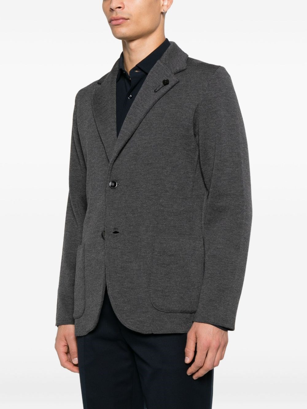 Single-breasted knitted blazer - 3