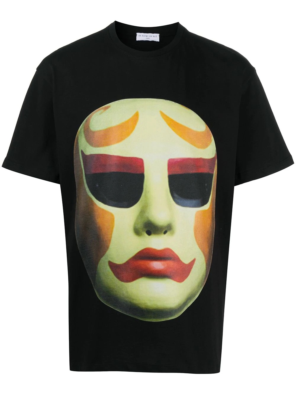 mask-print T-shirt - 1