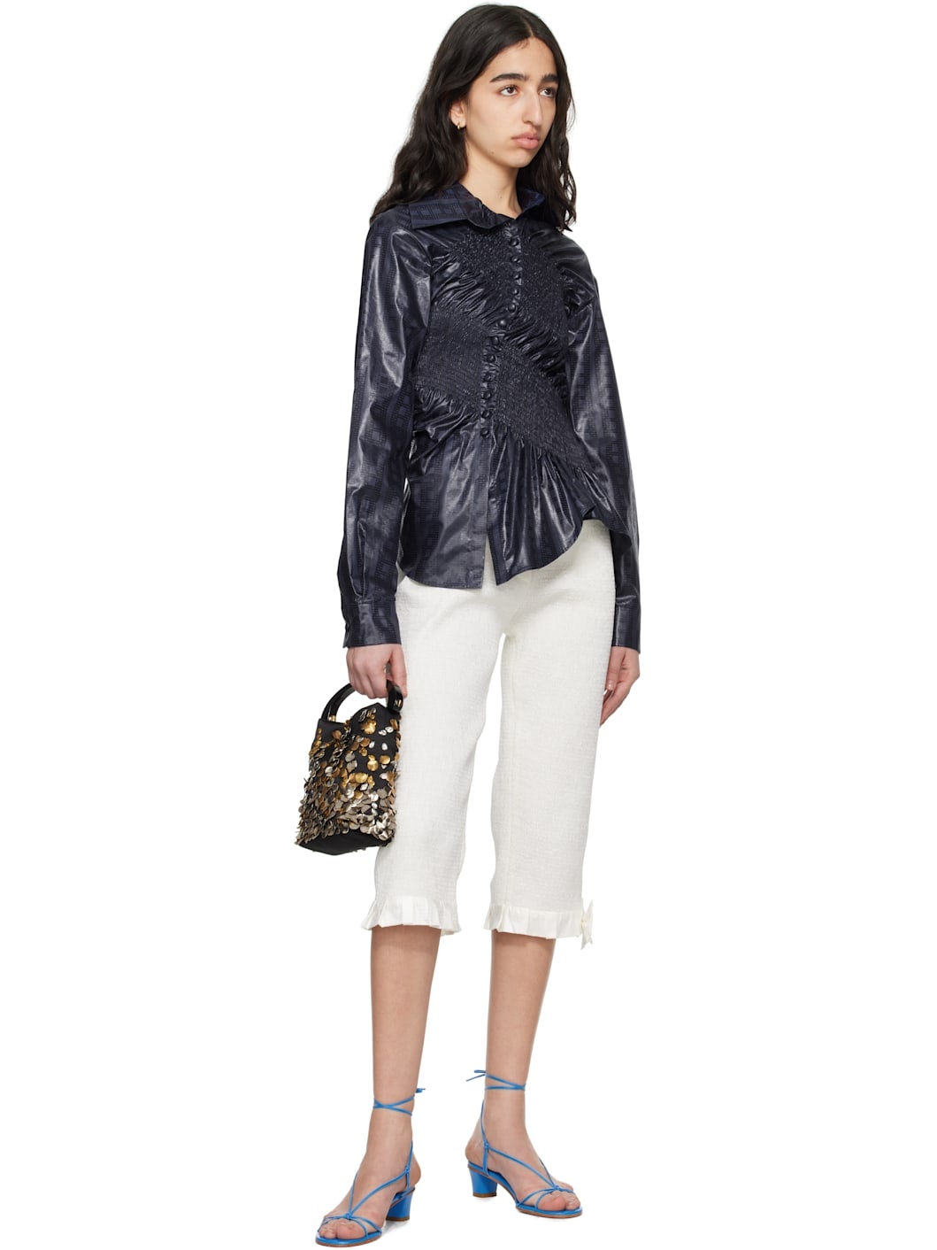 Navy Twist Shirt - 4