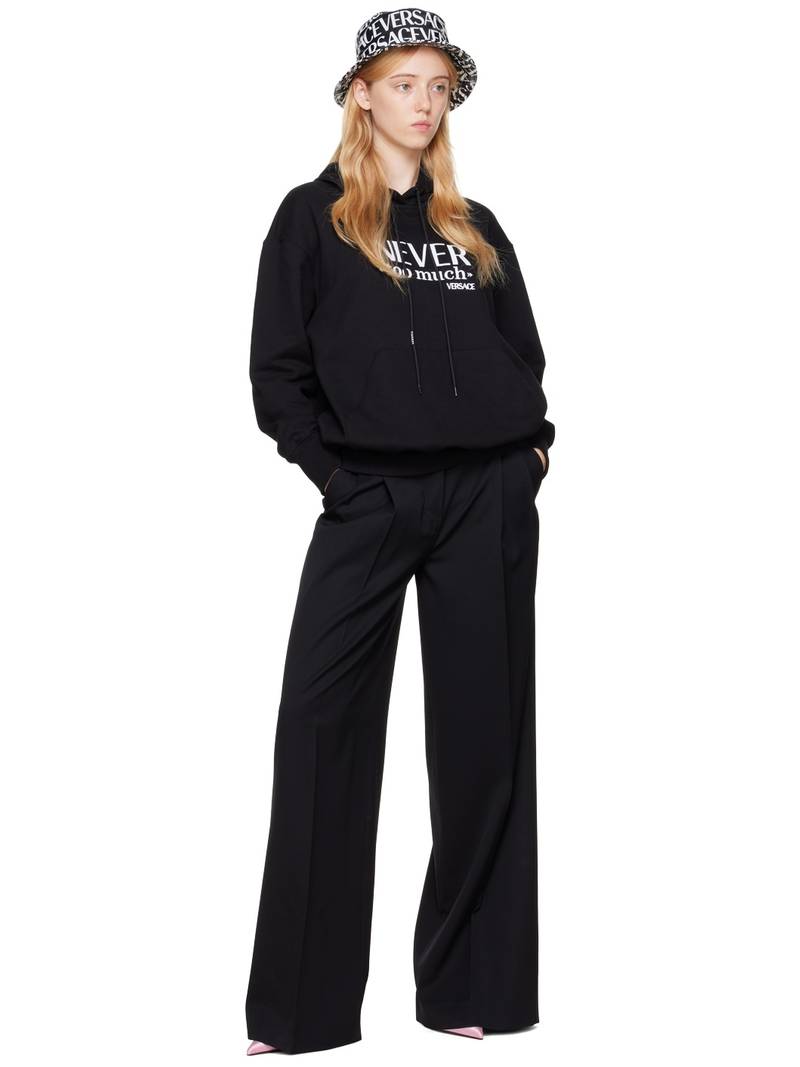 VERSACE Black 'Never Too Much' Hoodie outlook