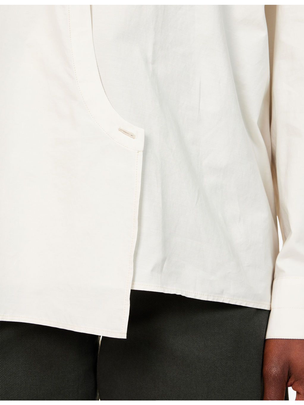 Twisted Long-Sleeves Cotton And Silk Shirt - 5