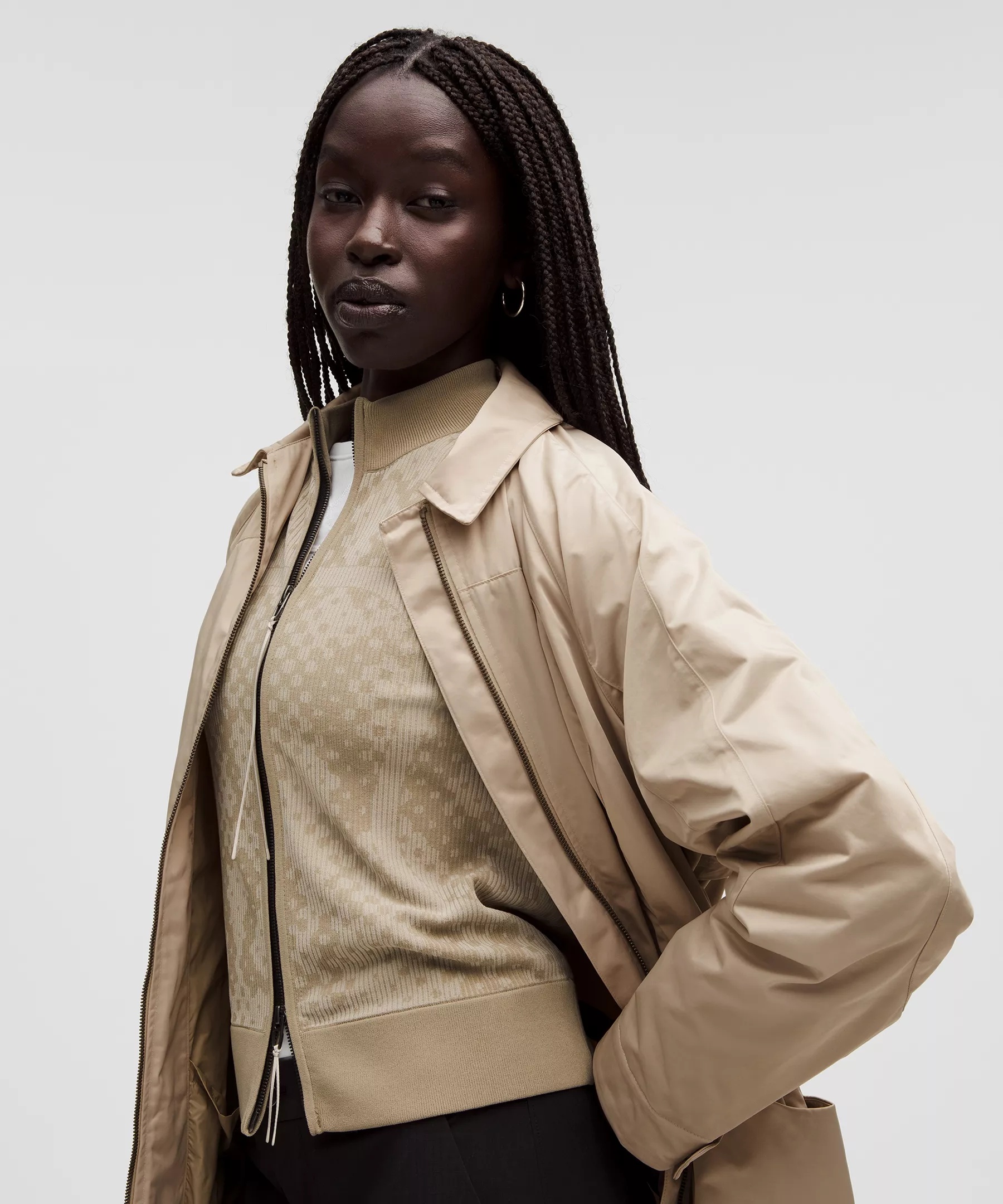 Taffeta Removable-Hood Long Jacket *SLNSH Collection - 12