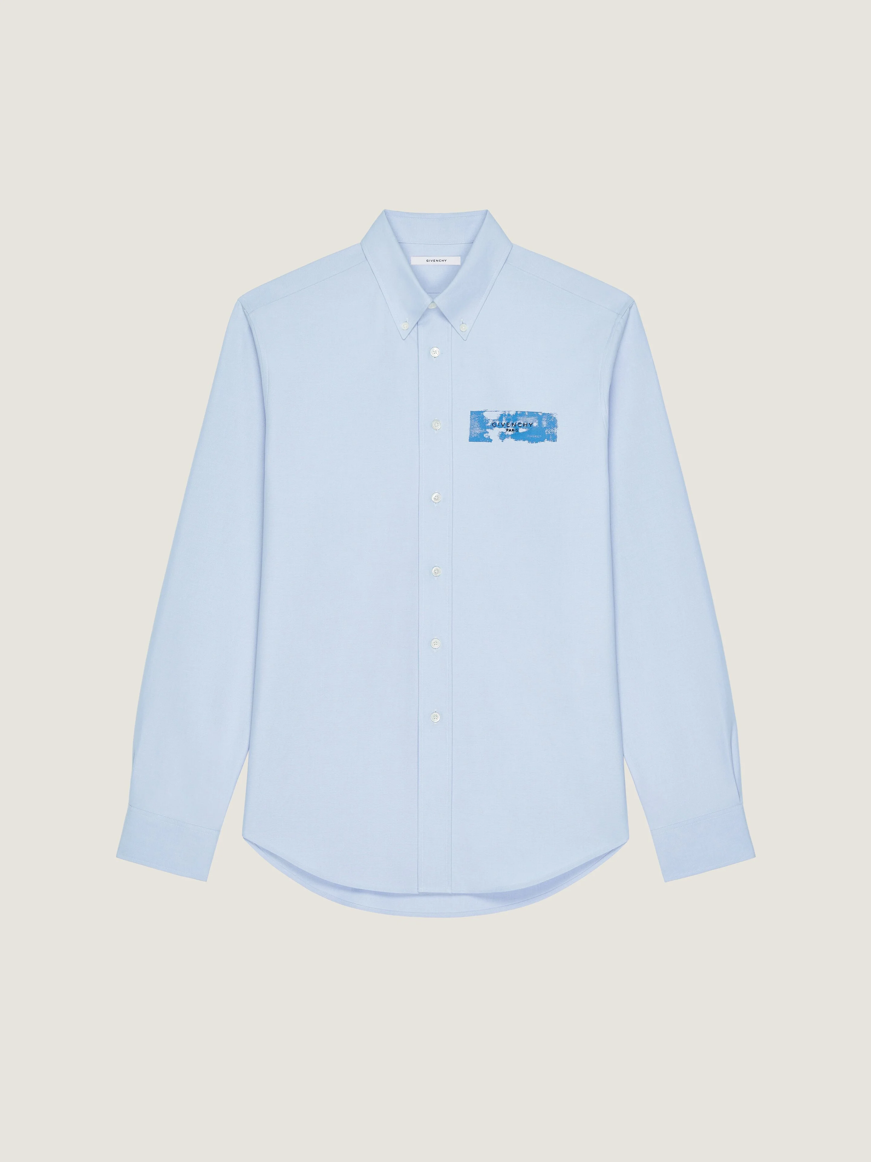 SHIRT IN POPLIN WITH GIVENCHY PARIS PAINT PRINT - 1