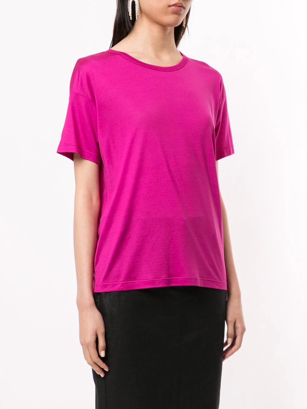 short-sleeve silk T-shirt - 3