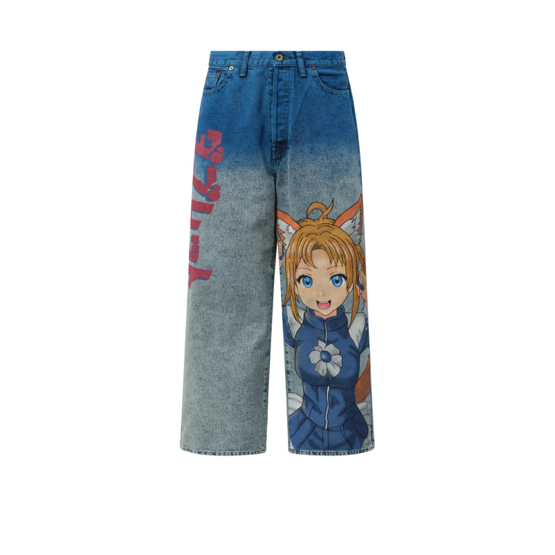 doublet Anime Hand-Painting Denim Pants in Blue outlook
