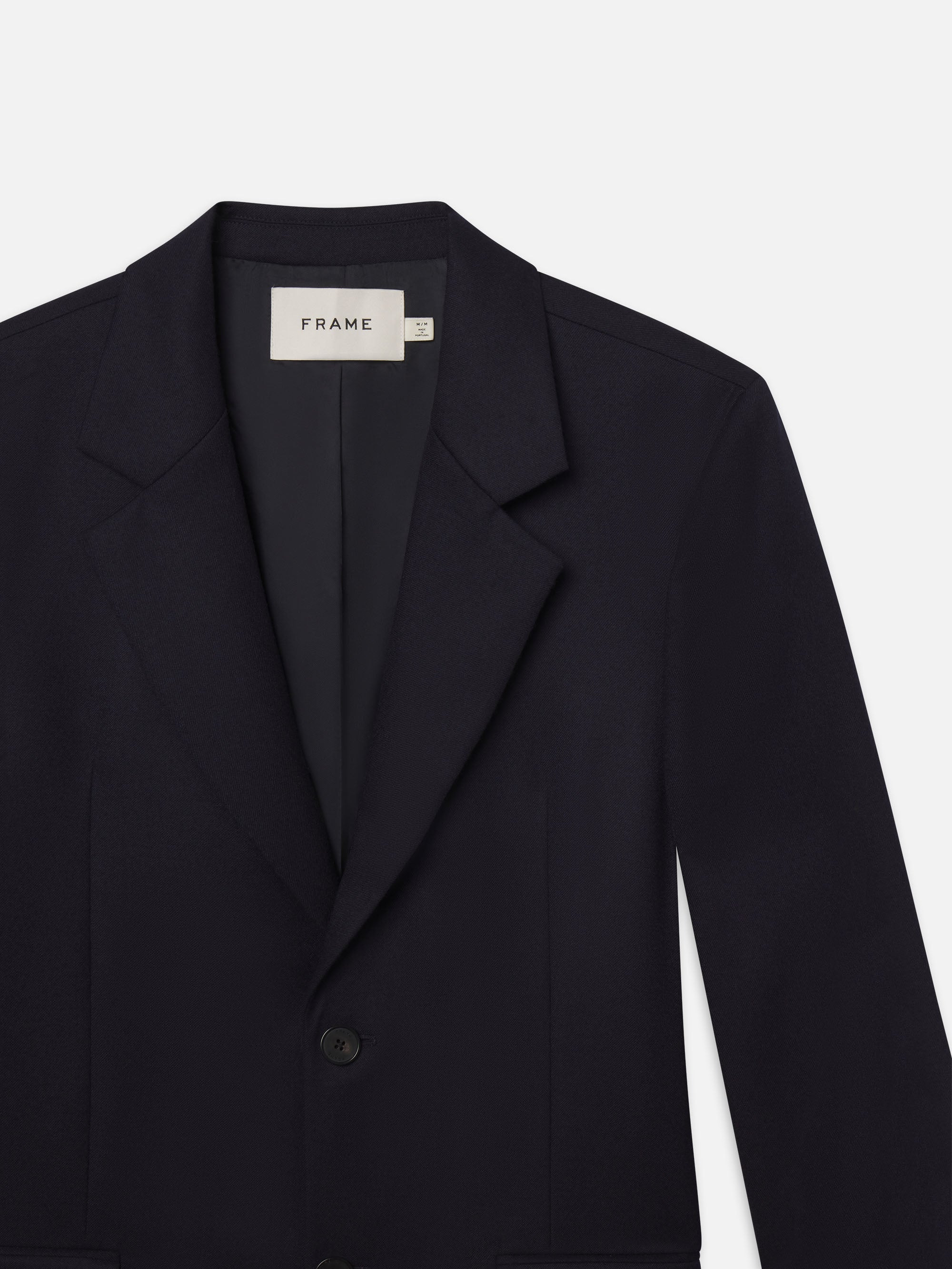 Single Breasted Blazer in Dark Navy - 2
