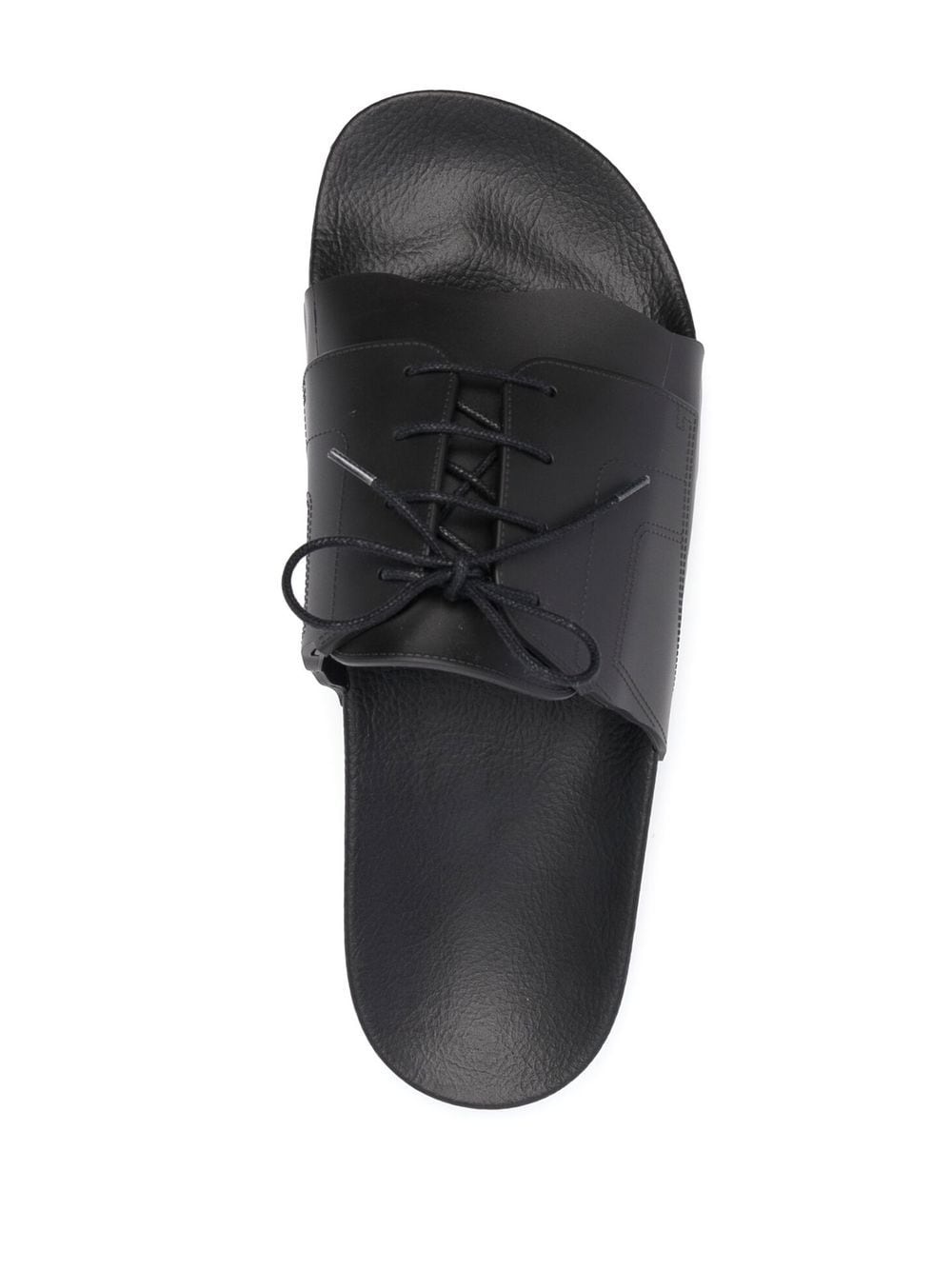 lace-up rubber slides - 4