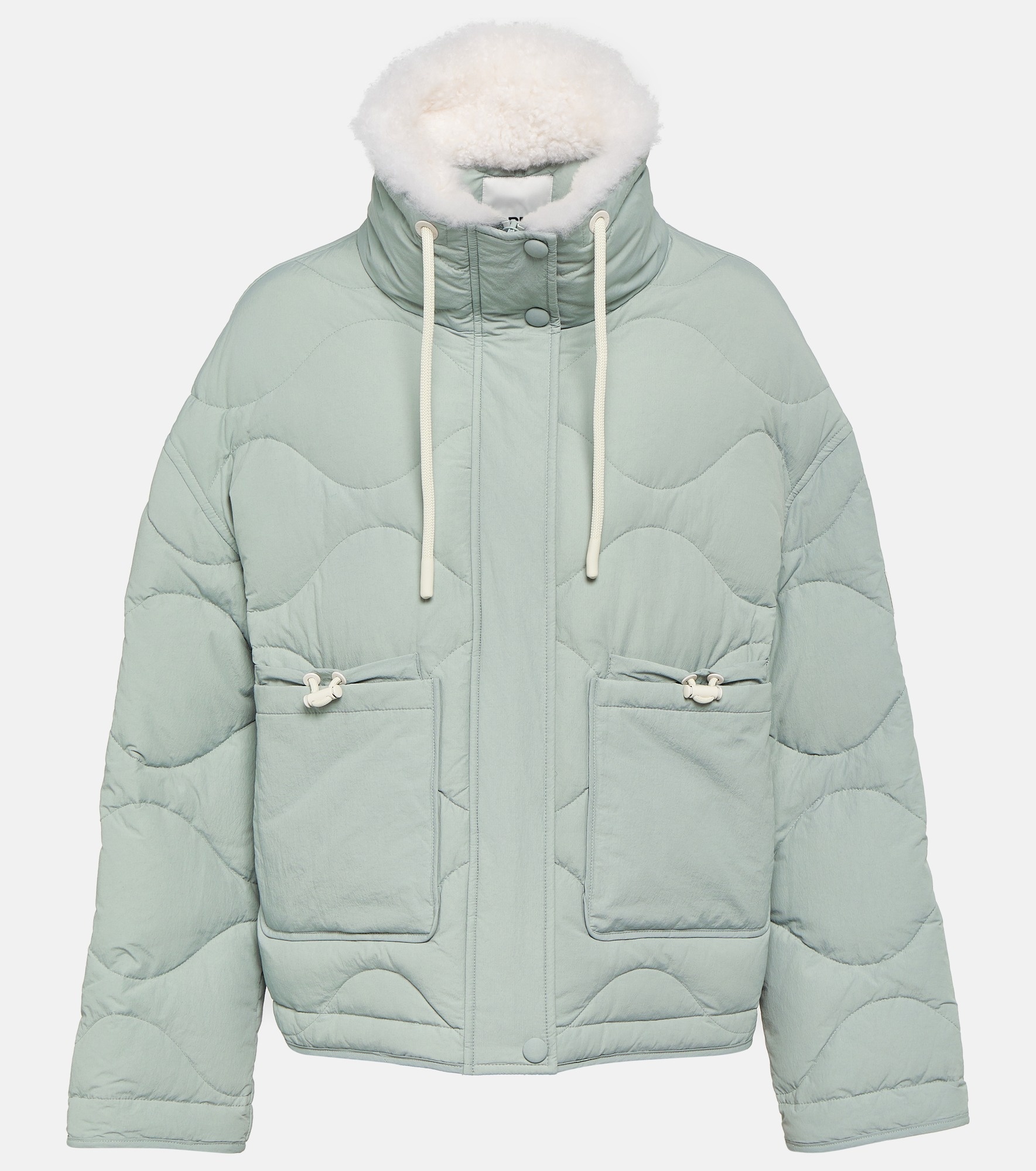 Shearling-trimmed padded jacket - 1