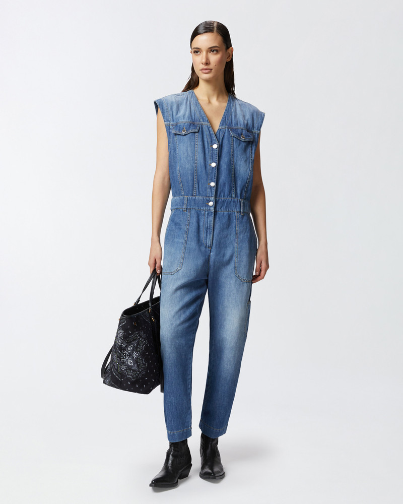PINKO SLEEVELESS DENIM JUMPSUIT outlook