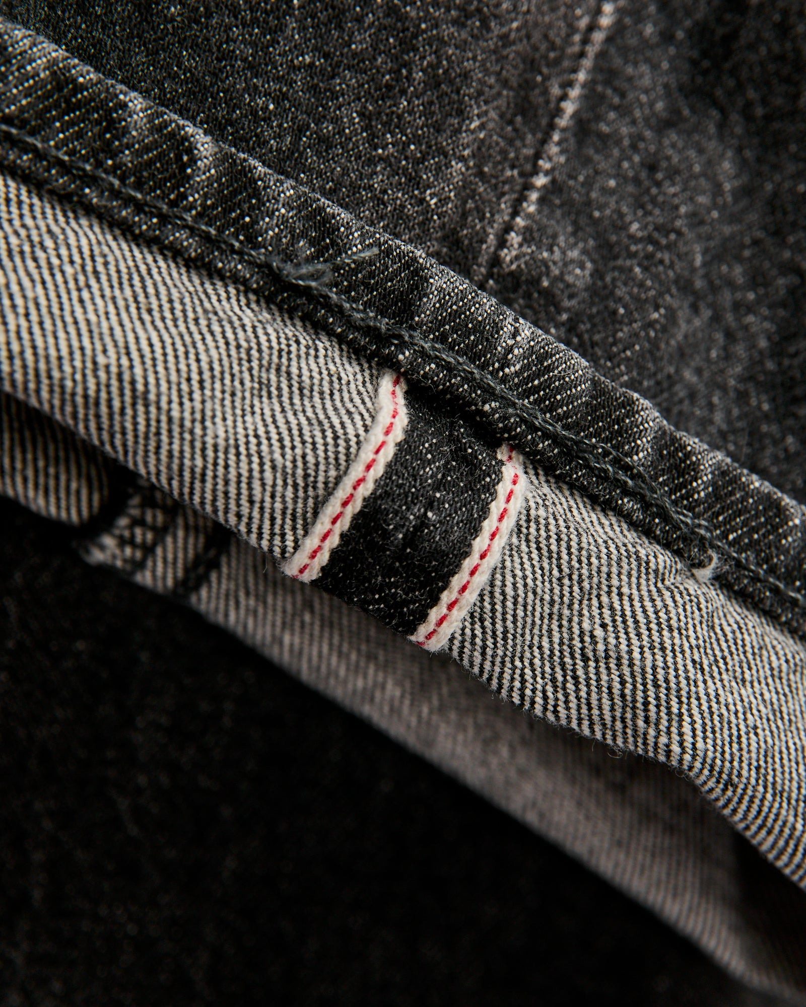 D1891UBS 13oz Washed Black Selvedge Denim - Regular Straight Fit - 7