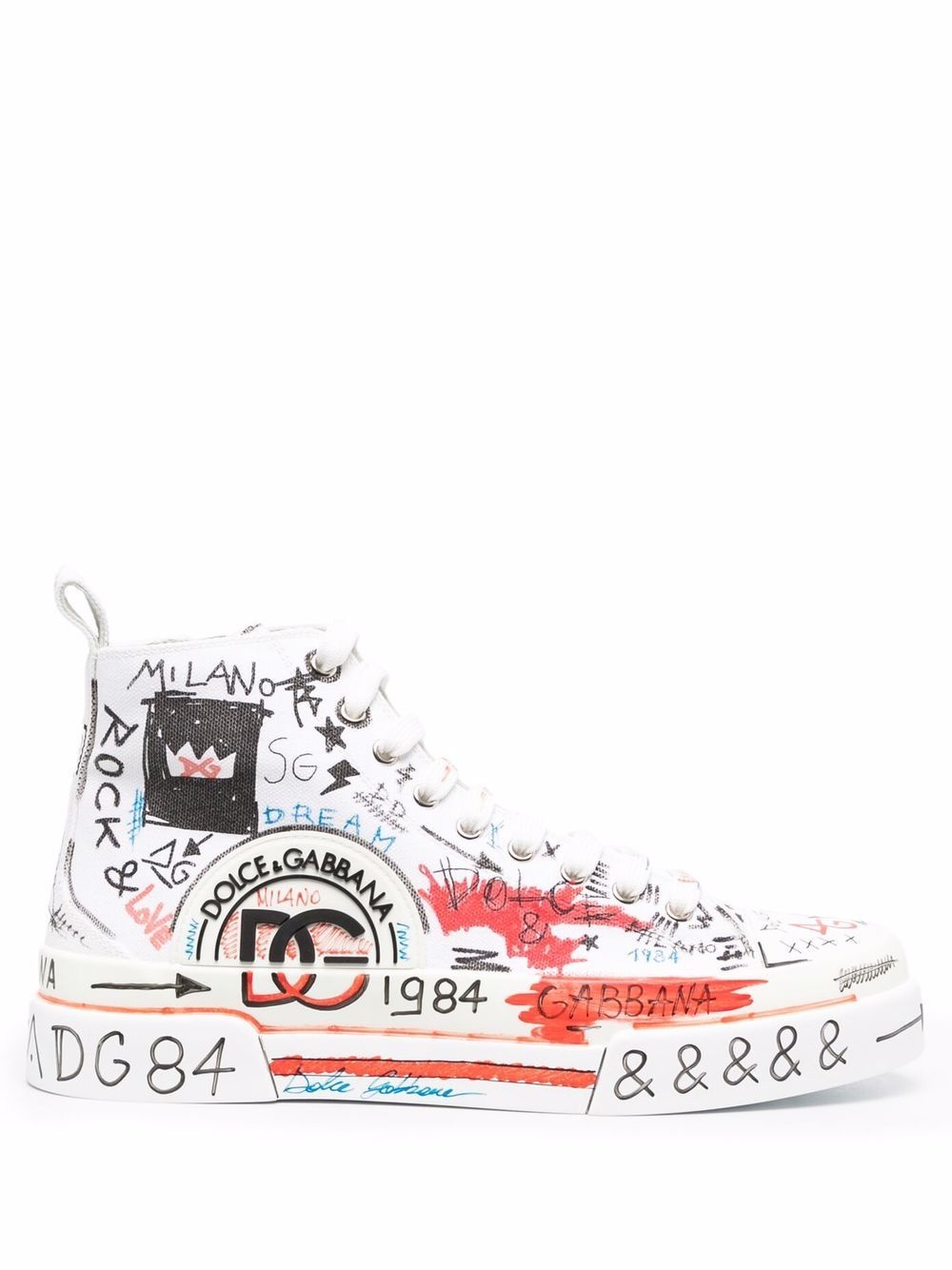 Portofino Light graffiti-print sneakers - 1