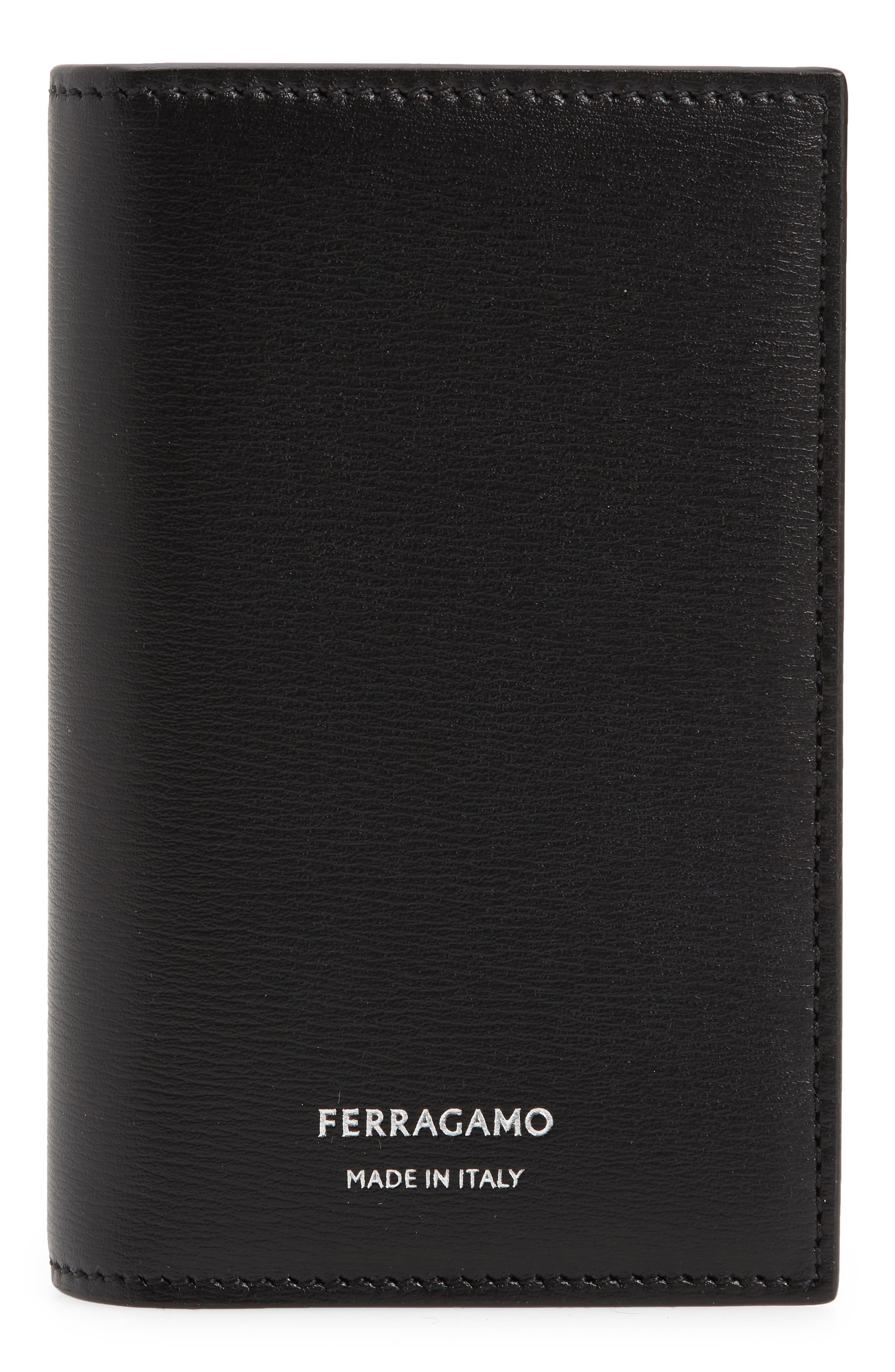 Vertical Bifold Leather Card Holder - 1