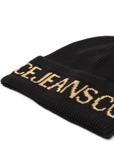 VERSACE JEANS COUTURE intarsia-knit logo beanie outlook