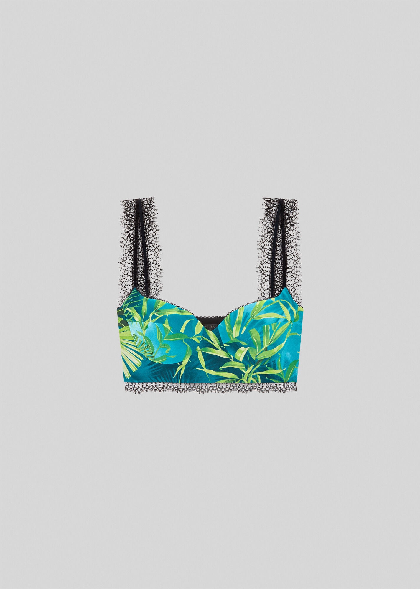 Jungle Print Silk Bralette Top - 1