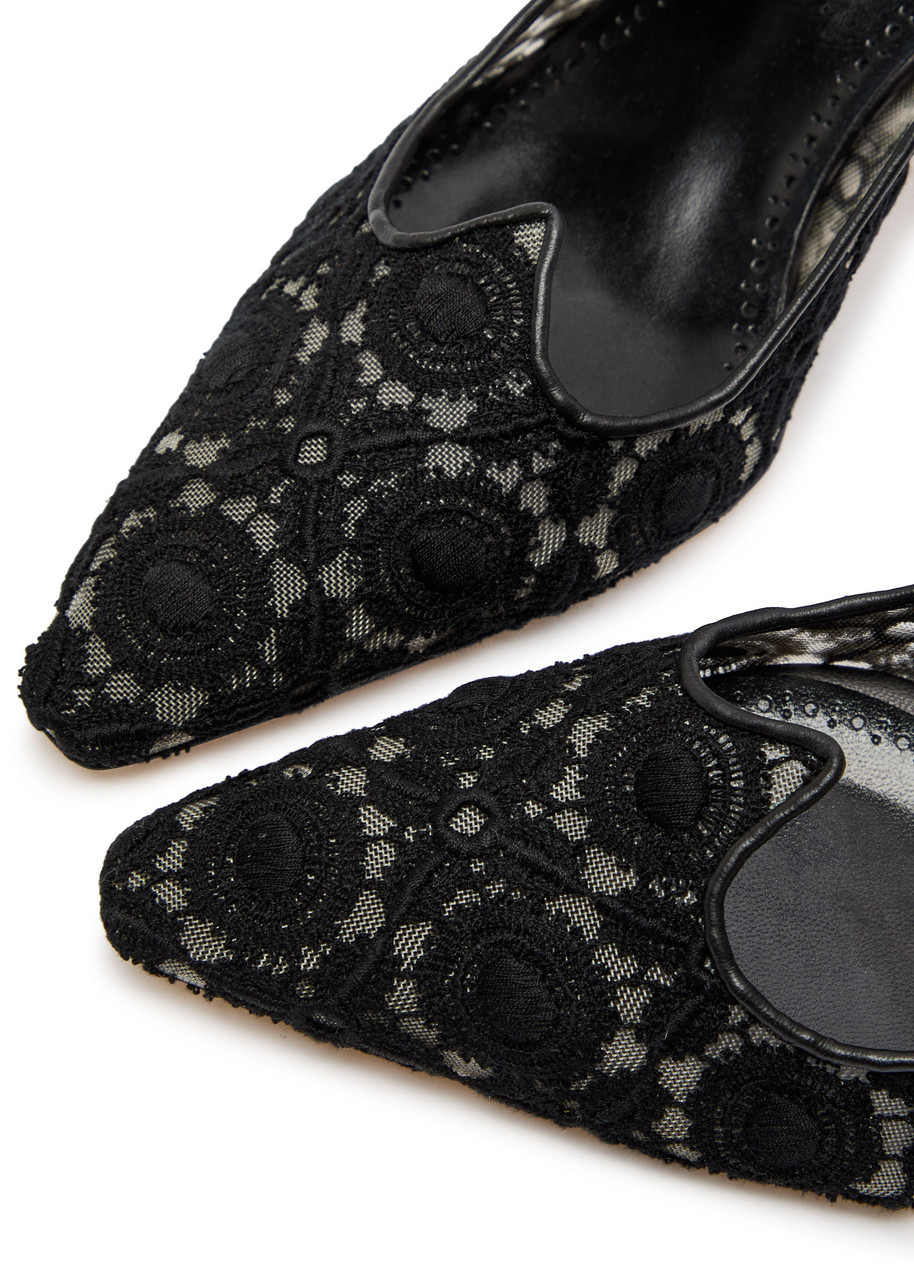 Manolo Blahnik Euridi 50 Lace Pumps - 4