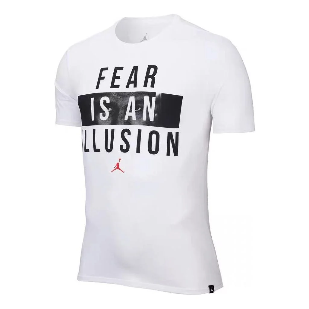 Air Jordan Fear Is An Illusion Sportswear Casual T-Shirt 'White' AQ8146-100 - 1