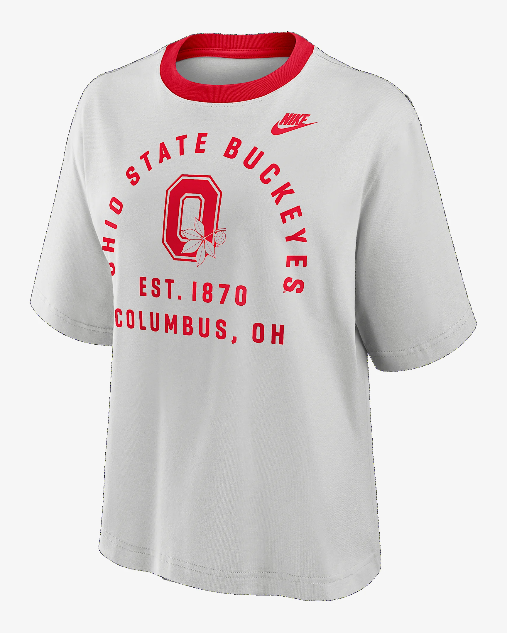 Ohio State Legacy Arch Script Boxy Women's Nike College T-Shirt - 1