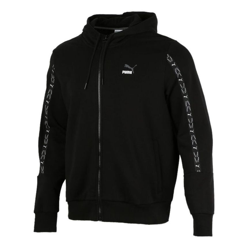 Puma Elevate Hooded Full-Zip Jacket 'Black White' 531071-01 - 1