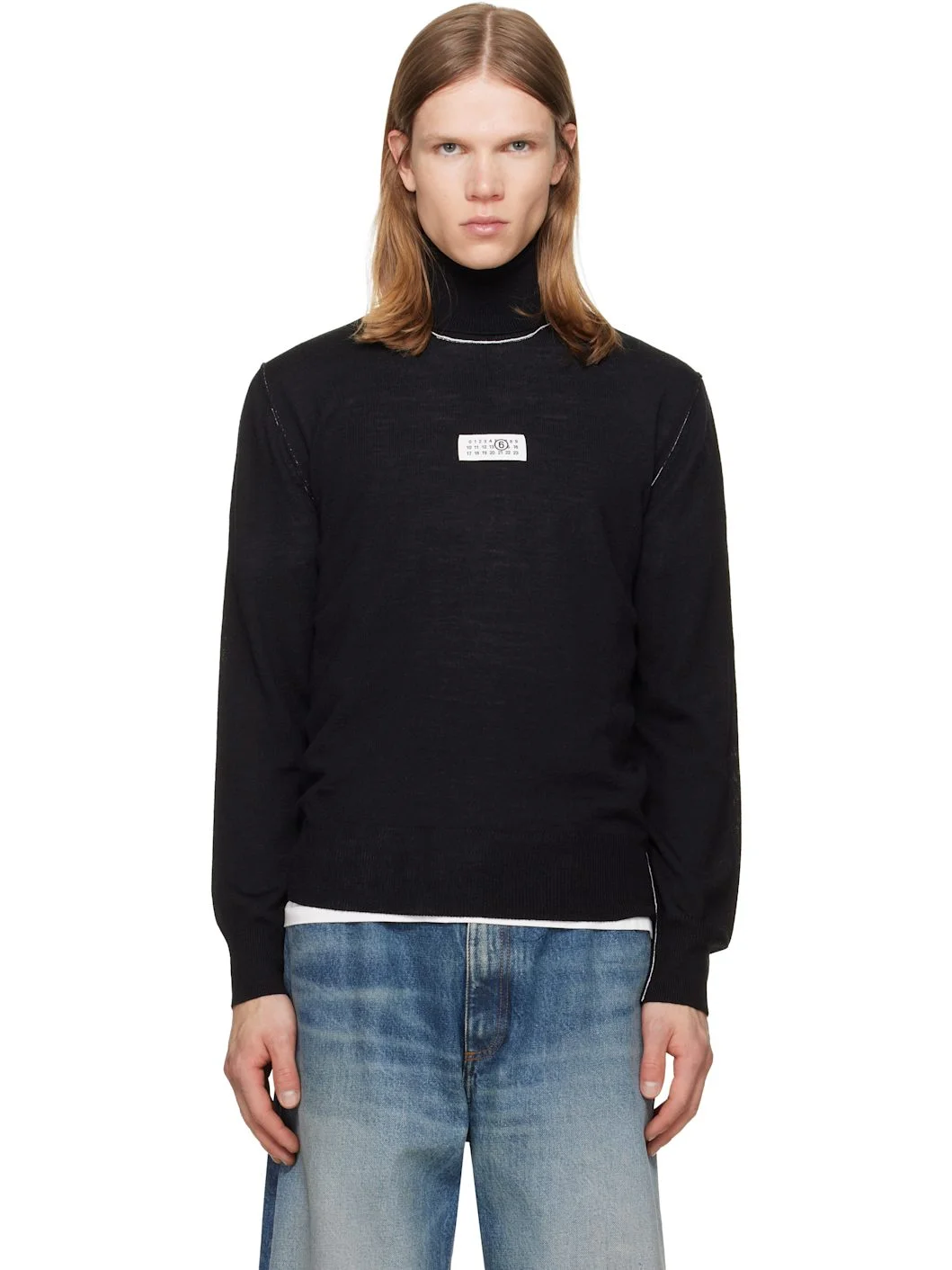 Black Wool Turtleneck - 1