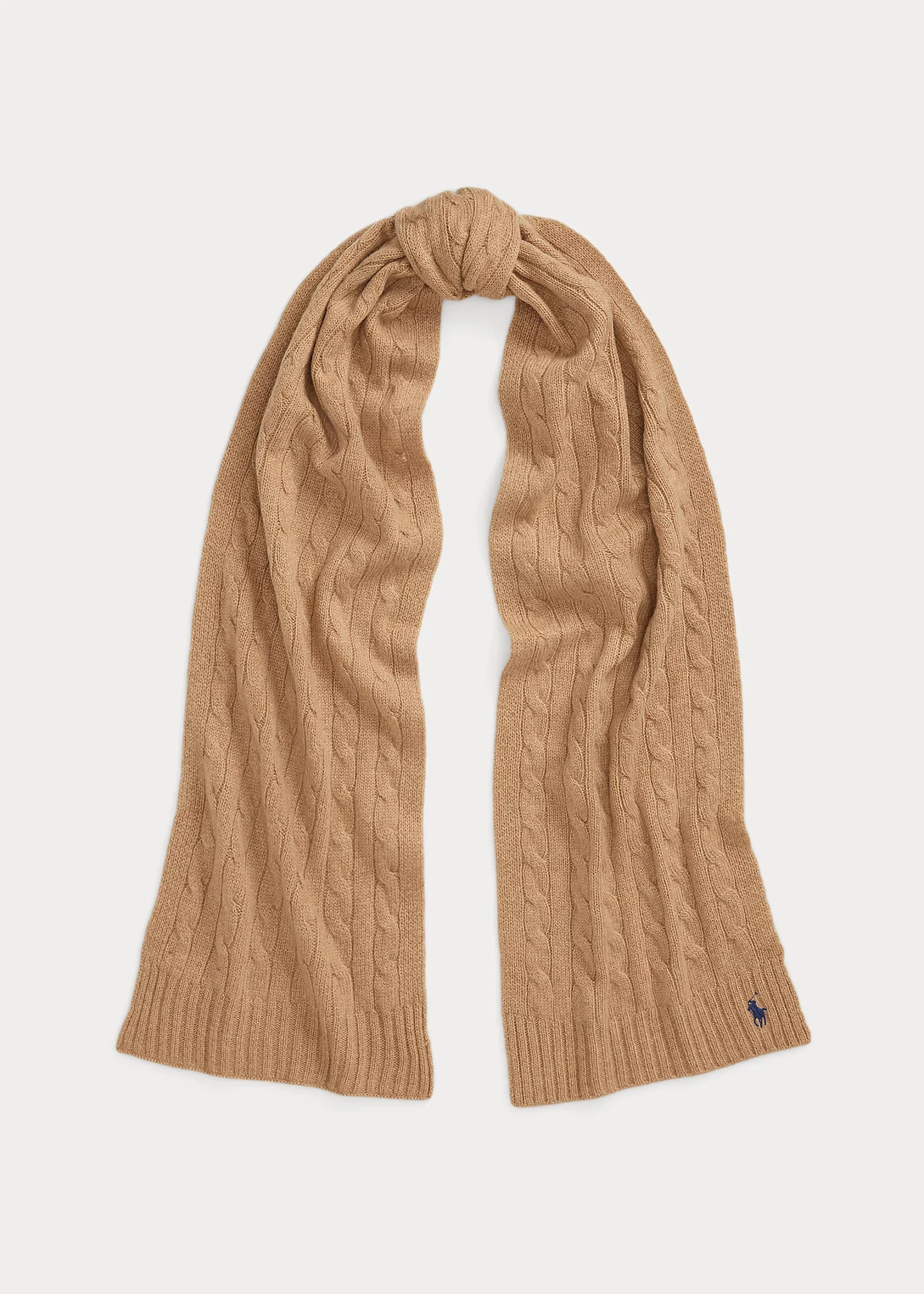 Cable-Knit Wool-Cashmere Scarf - 1