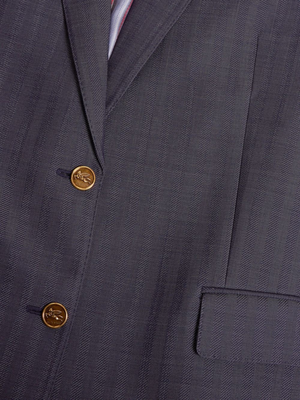 logo-engraved buttons oversized jacket - 6