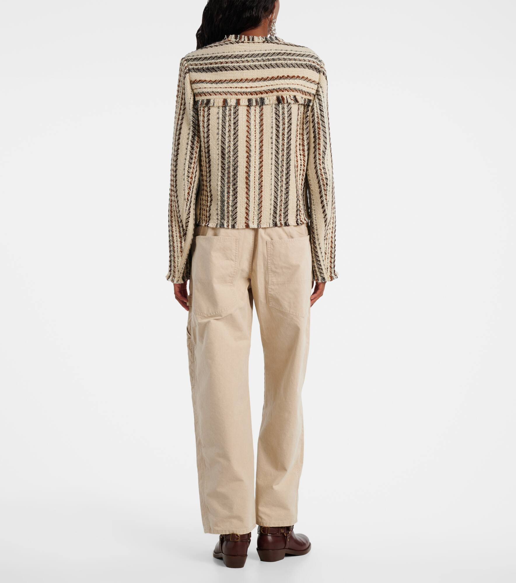 Izaria cotton and wool-blend jacket - 3