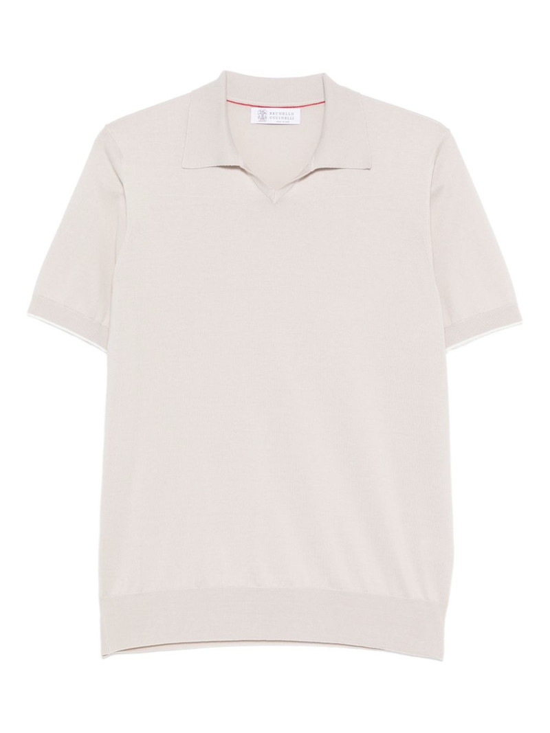 knitted cotton polo shirt 1