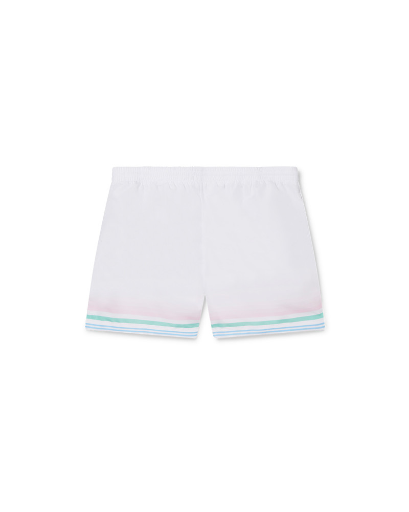 CASABLANCA White Tennis Club Icon Swim Trunks outlook