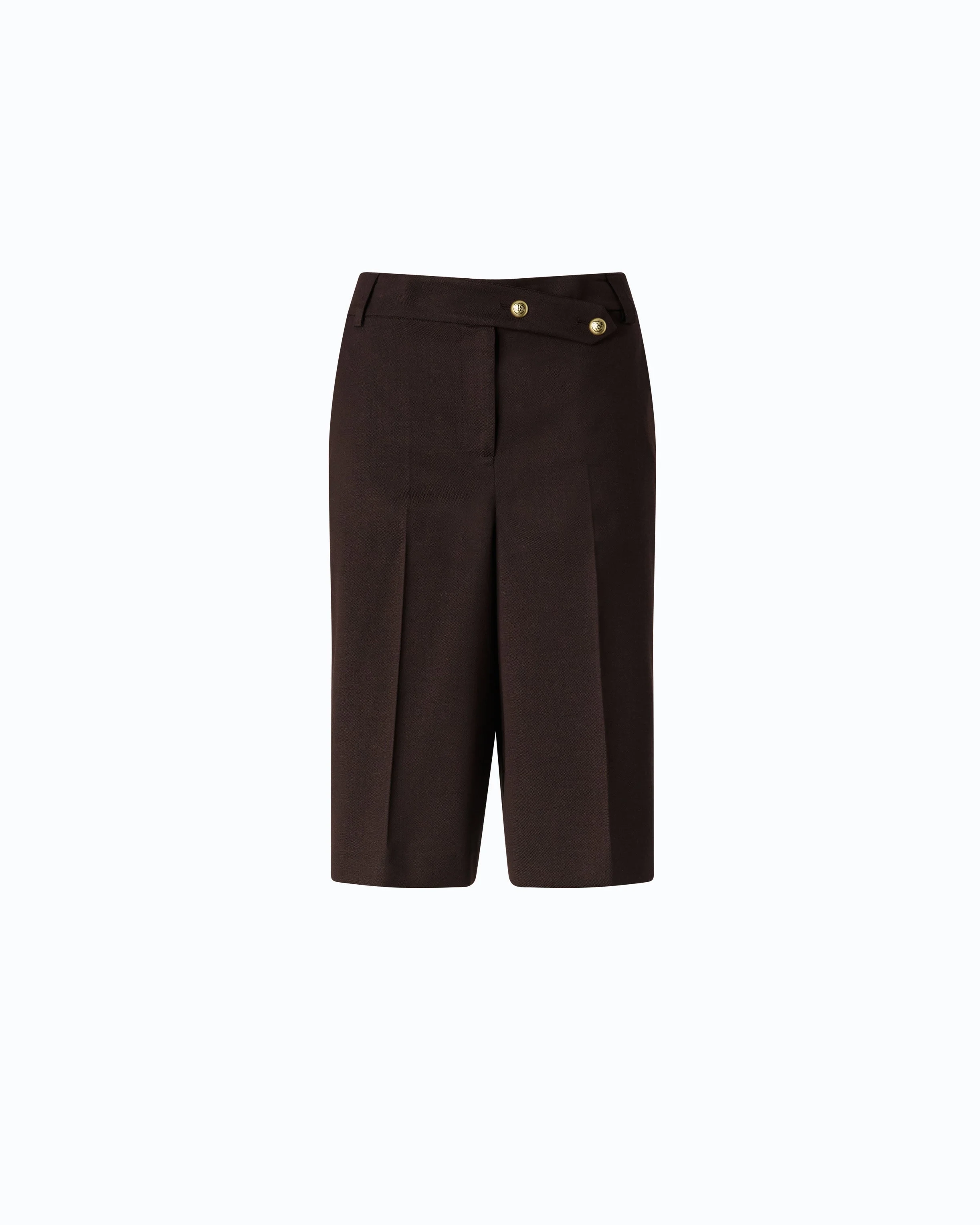 BERMUDA SHORTS IN STRETCH WOOL-BLEND FABRIC - 1