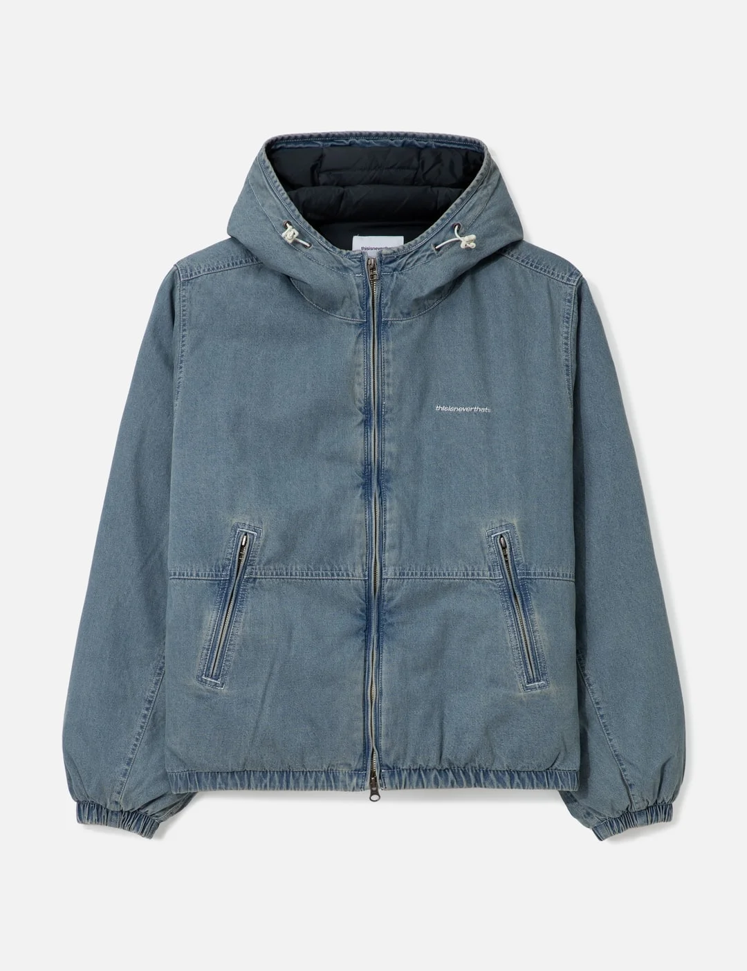DENIM DOWN PUFFER JACKET - 1