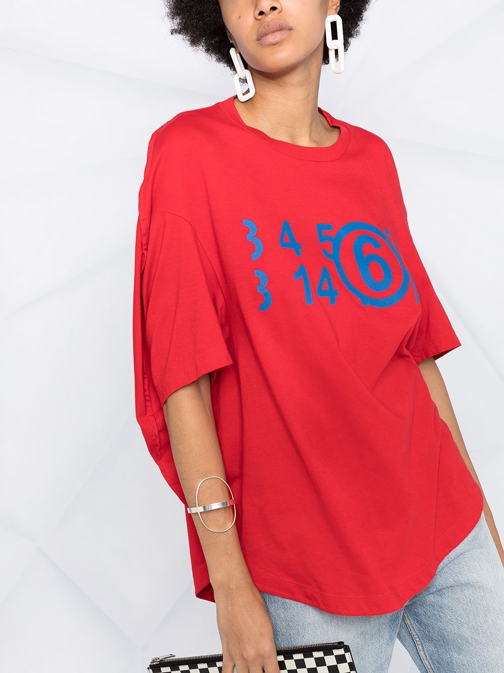 logo-print loose T-shirt - 5