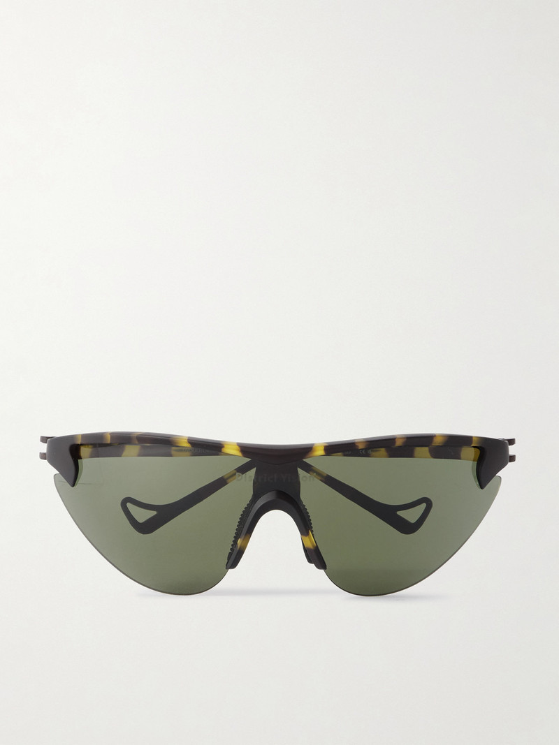 Yukinori Range Finder D-Frame Tortoiseshell Acetate Wrap-Around Sunglasses 1