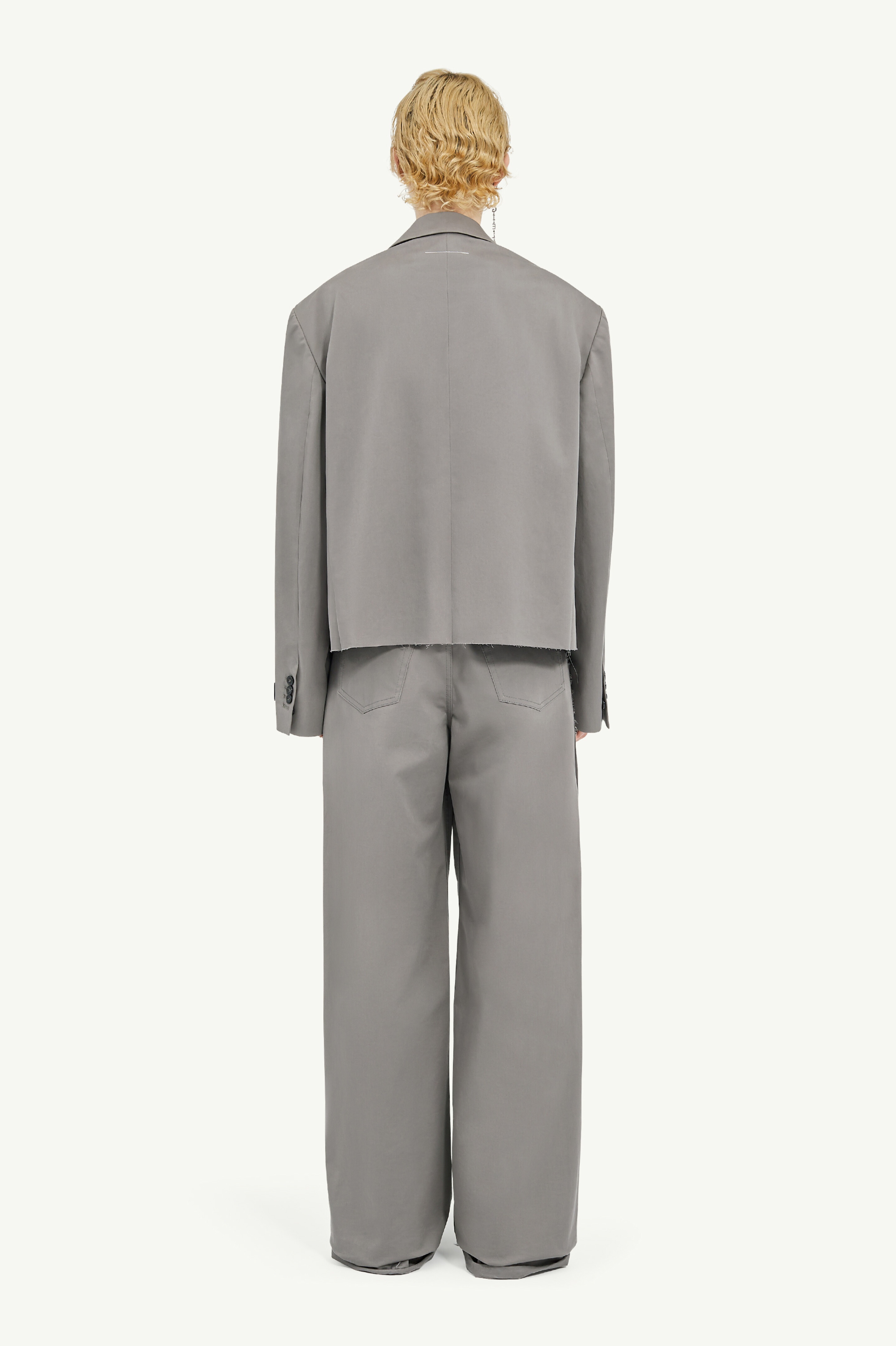 Raw Hem Suit Jacket - 4