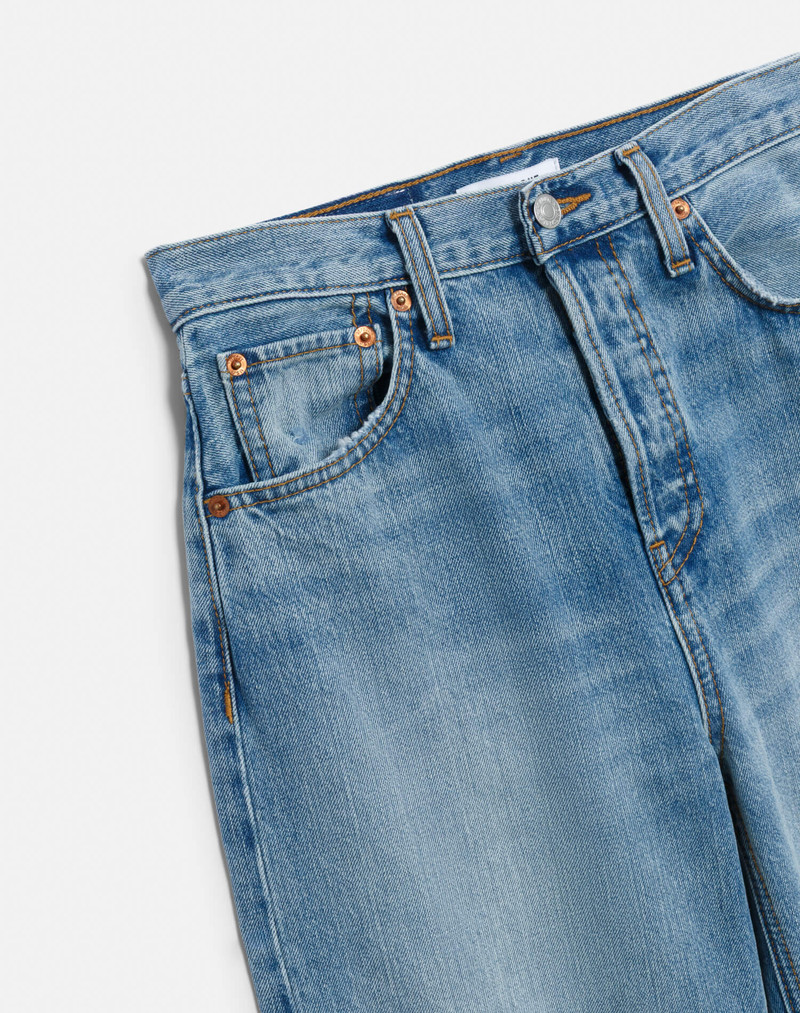 High Rise Wide Leg Cuff - Vintage Biker Blue 8