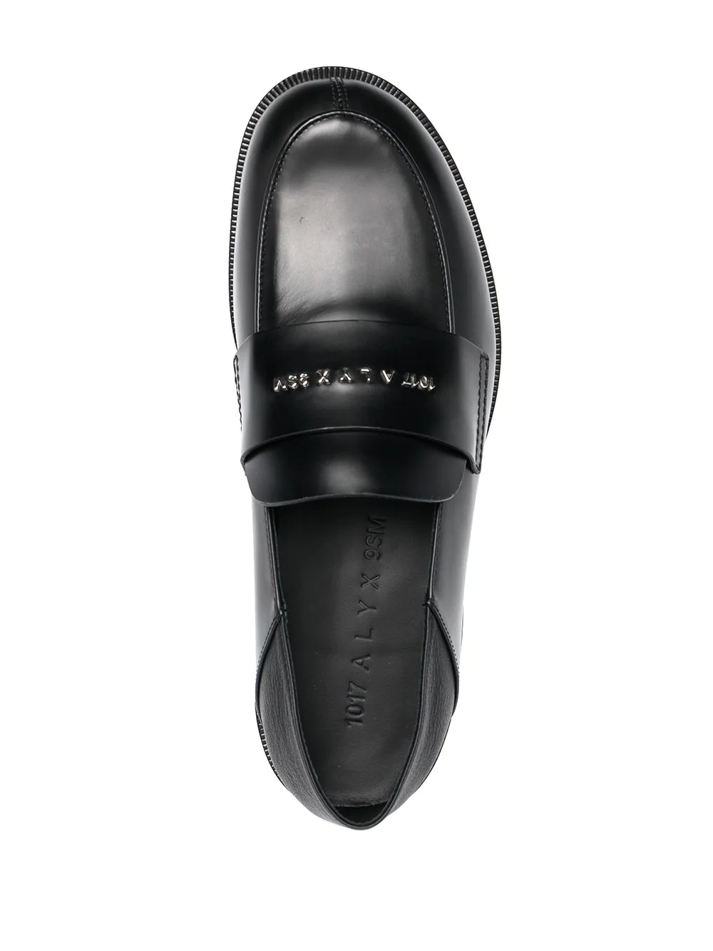 logo plaque slip-on loafers - 4