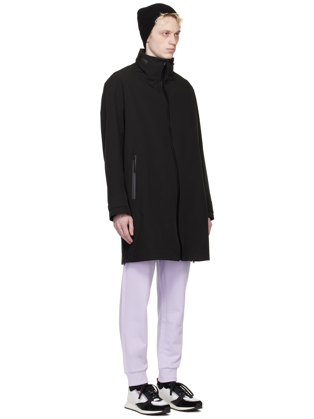 Black Water-Repellent Coat - 2